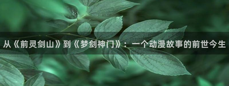 51漫画女儿的闺蜜在线观看：从《前灵剑山》到《梦剑神门》：一个动漫故事的前世今生